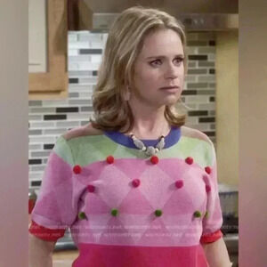 ModCloth Pepaloves Kimmy Gibbler Fuller House Pom Pom Sweater Size Medium